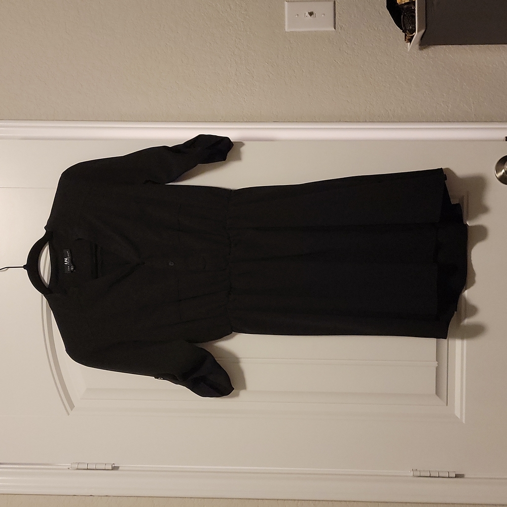 Black shirt dress